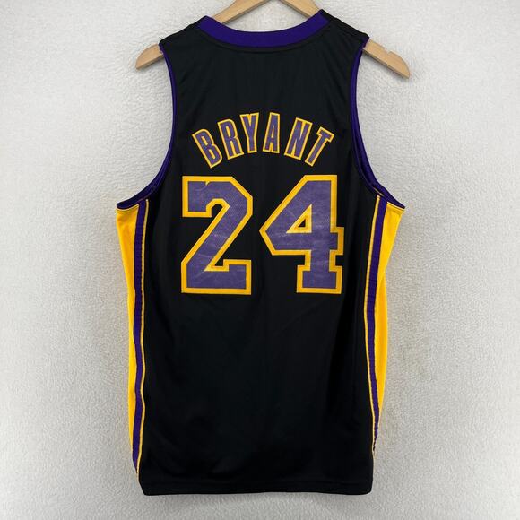KOBE BRYANT Jersey Adult S ADIDAS LAKERS #24 Los Angeles NBA Black Mamba - Picture 1 of 15
